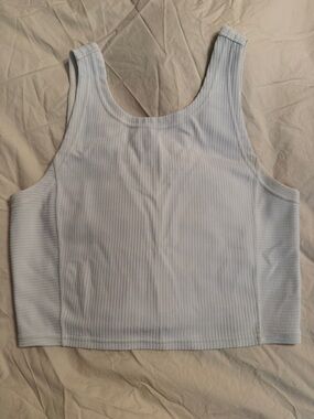 lululemon athletica Ribbed Scoop Crop Tank in Light Blue
